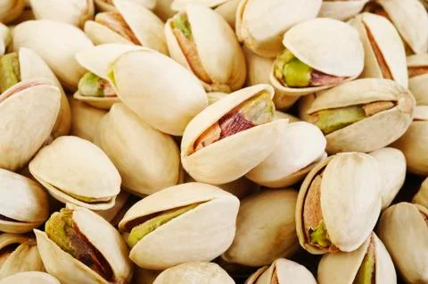 Pistachios background Stock Photos