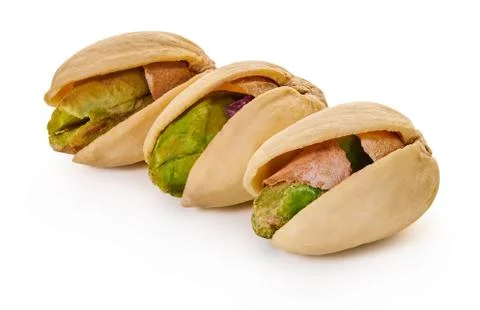 Pistachios with clipping path Stock Photos