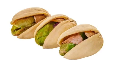 Pistachios with clipping path Stock Photos