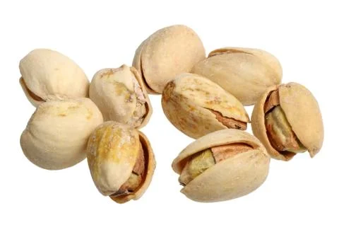 Pistachios, isolated Stock Photos