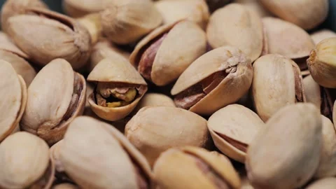 Pistachios nuts close-up, pistachios background. Stock Footage 303013463