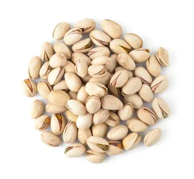 Pistachios nuts isolated on white Stock Photos