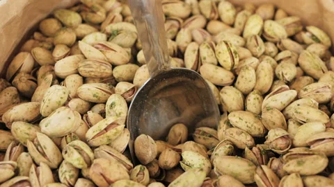 Pistachios in a paper bag Stock Footage 94366191