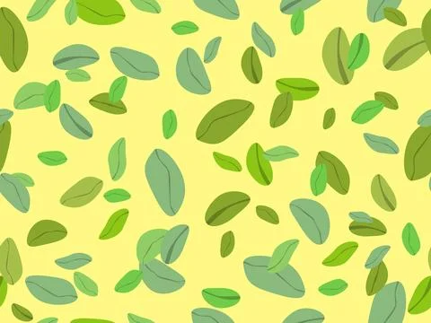 Pistachios seamless pattern. Background with green nuts, pistachios and pea.. Illustrazione stock