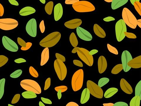 Pistachios seamless pattern. Background with green nuts, pistachios and pea.. 스톡 일러스트