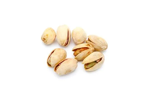 Pistachios stack isolated on a white background Stock Photos