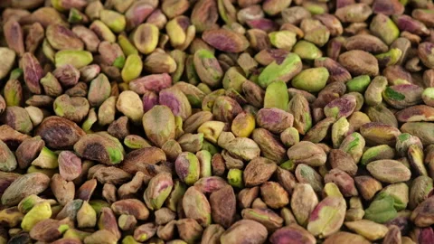 Pistachios without shell close up, rotation Stock Footage 172021563