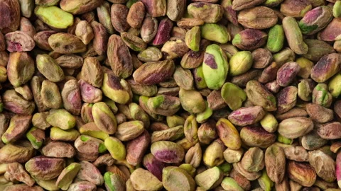 Pistachios without shell top view rotation Stock Footage 172020454