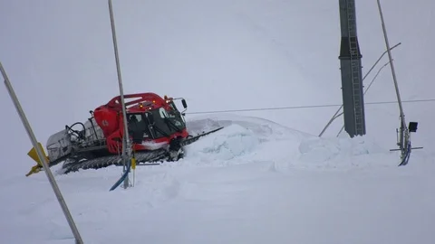 Piste Basher at work Stock Footage 117227232