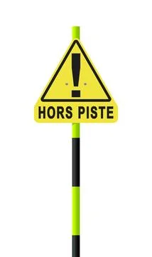 Off-piste triangular French sign Stock Illustration