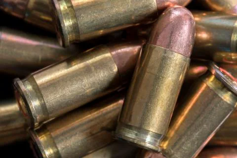 Pistol Bullets Background Stock Photos