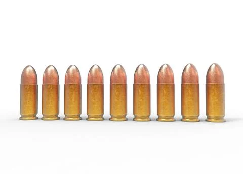Pistol Bullets Stock Illustration