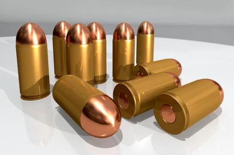 Pistol cartridges Stock Illustration