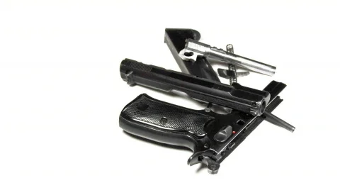 Pistol dismantled Video stock 620887