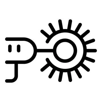 Pistol flashlight icon outline vector. Laser shooter Stock Illustration