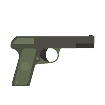 Pistol flat icon Stock Illustration