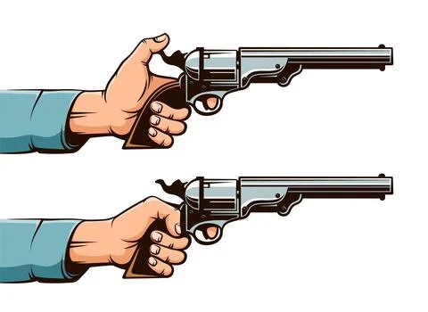 Pistol in hand Stock Illustration