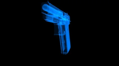 Pistol Hologram Video stock 122909165