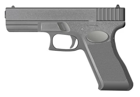 Pistol isolated on white background vector Illustrazione stock