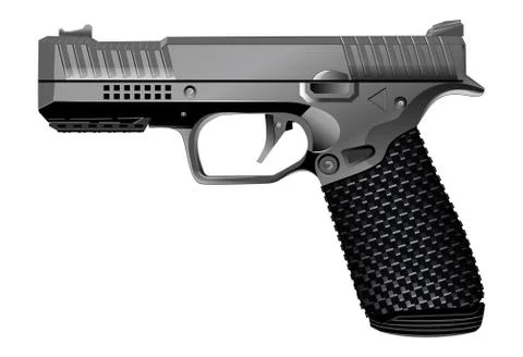 Pistol isolated on white background  vector illustration Stock Illustration