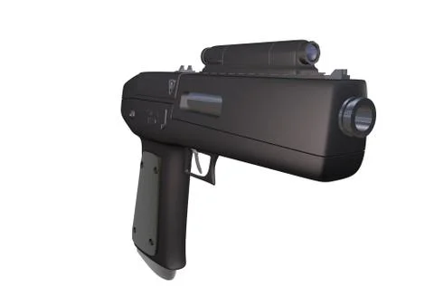 Pistol M1 (White background) Stock Illustration
