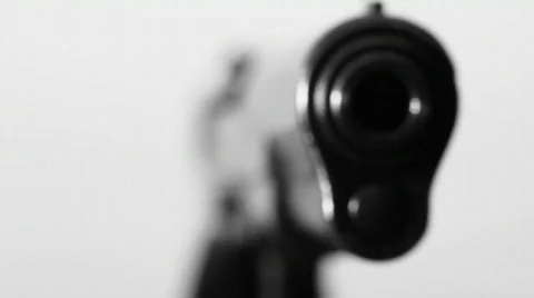 Pistol macro BW 1 Vídeos de archivo 682393