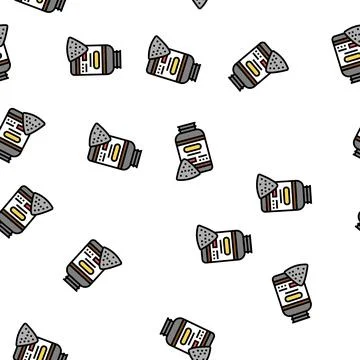 Pistol powder vector seamless pattern Stock Illustration
