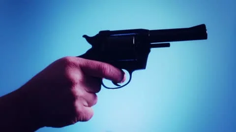 Pistol pulled. Stock Footage 21947032