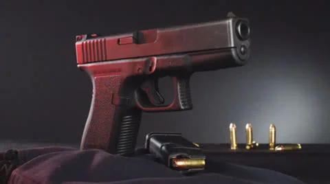 Pistol Rotate Stock Footage 23042970