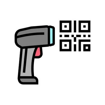 Pistol for scanning bar code color icon vector illustration イラスト素材