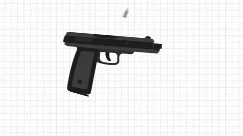Pistol Shoots 2D Stock Footage 283902715