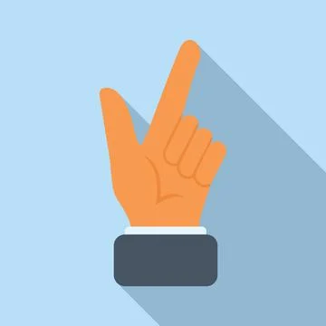 Pistol sign icon flat vector. Finger hold Stock Illustration