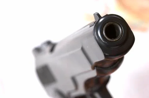 Pistol's muzzle Stock Photos