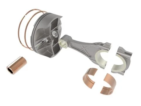 Piston 3D render Stock Illustration