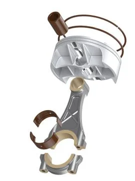 Piston 3D render Stock Illustration