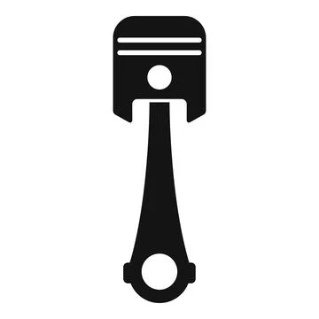 Piston and connecting rod engine part icon Stock Illustration