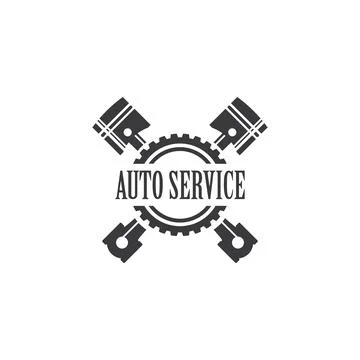 Piston auto service design Illustrazione stock