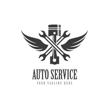 Piston auto service design 스톡 일러스트