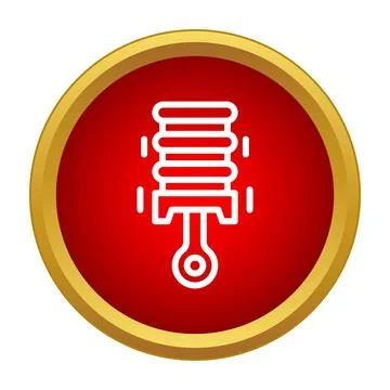 Piston connecting rod engine mechanism icon Stock Illustration