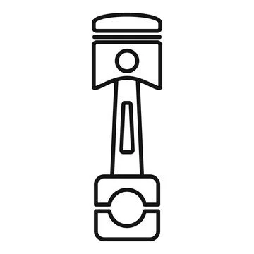 Piston connecting rod engine part icon Stock Illustration