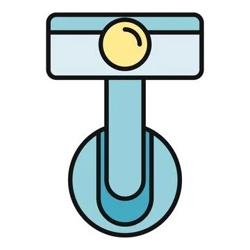 Piston connecting rod engine part icon Stock Illustration