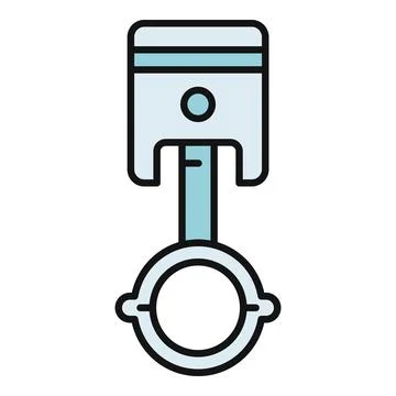 Piston connecting rod engine part icon concept Stock Illustration