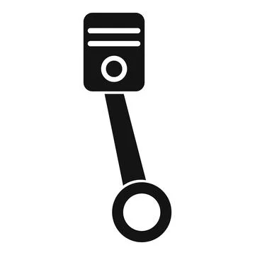 Piston engine component black silhouette icon Stock Illustration