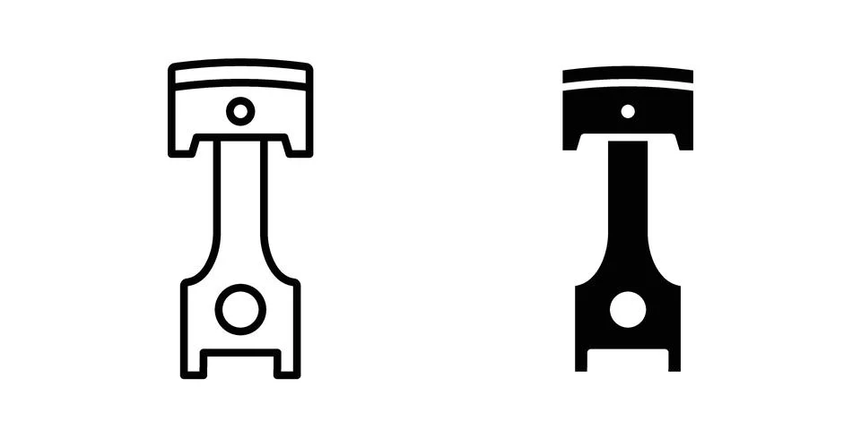 Piston icon design. Simple Vector illustrations.. Stock Illustration