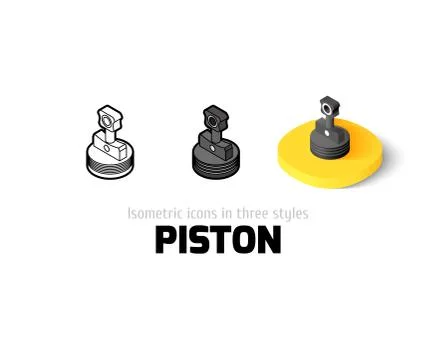 Piston icon in different style Stock Illustration