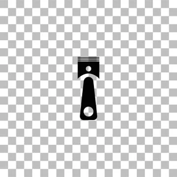 Piston icon flat Stock Illustration