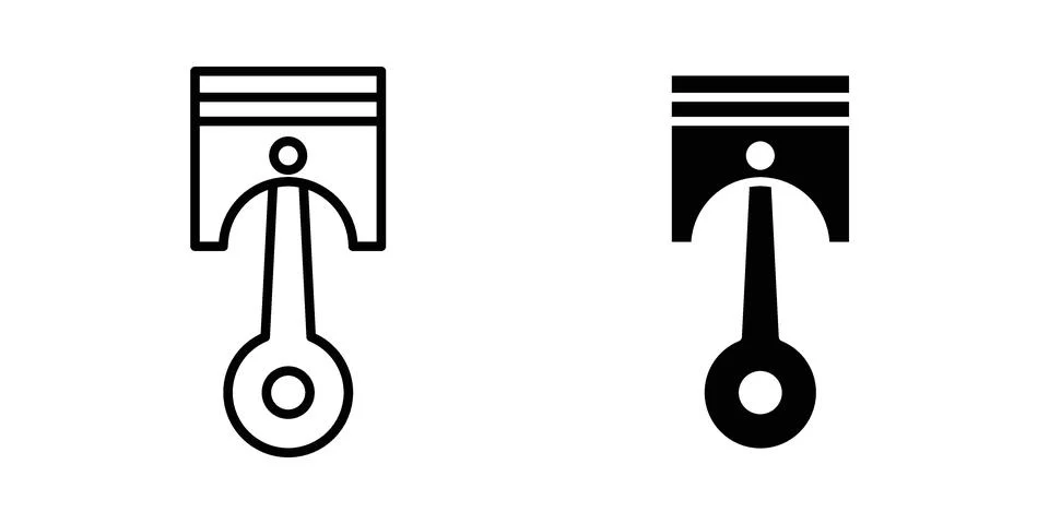 Piston icon graphic element. web icon set Stock Illustration