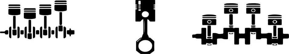 Piston icon isolated on background Stock Illustration