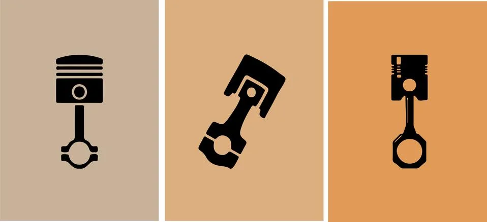 Piston icon isolated on background Stock Illustration