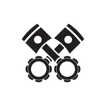 Piston icon logo Stock Illustration